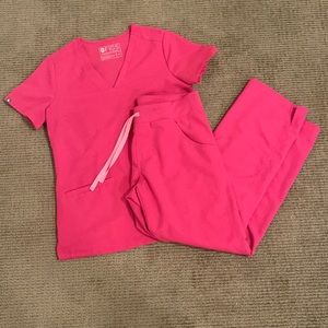 Hot Pink Figs Scrub Set